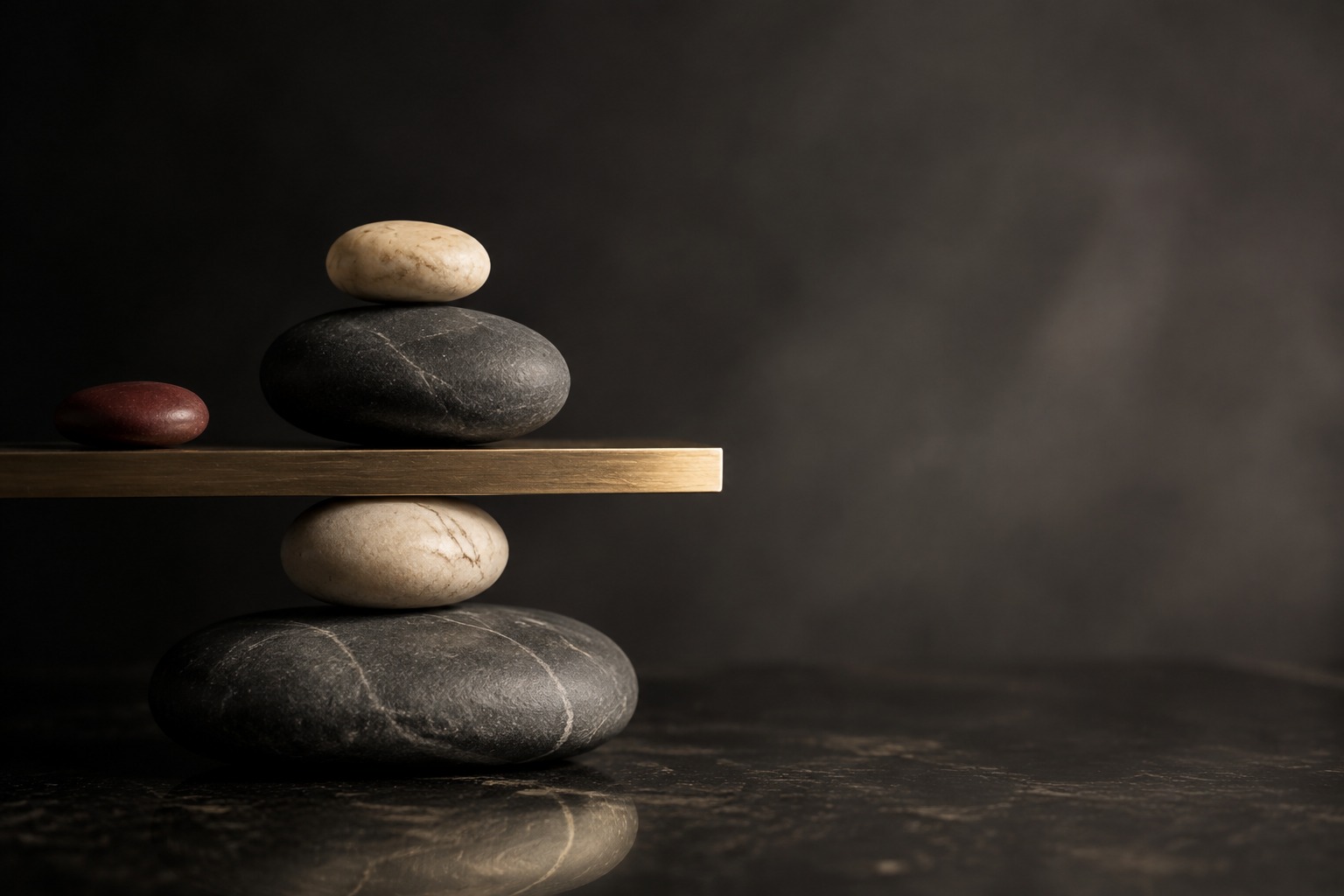 Balanced stones representing sound governance